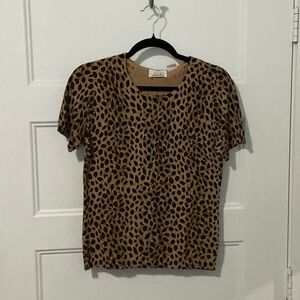 EP Pro Brown Leopard Print Short Sleeve Tee
